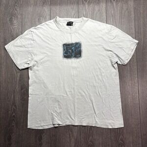 Vintage Fox Racing Y2K T-Shirt Cream XL Extra Large Streetwear‎ Motocross